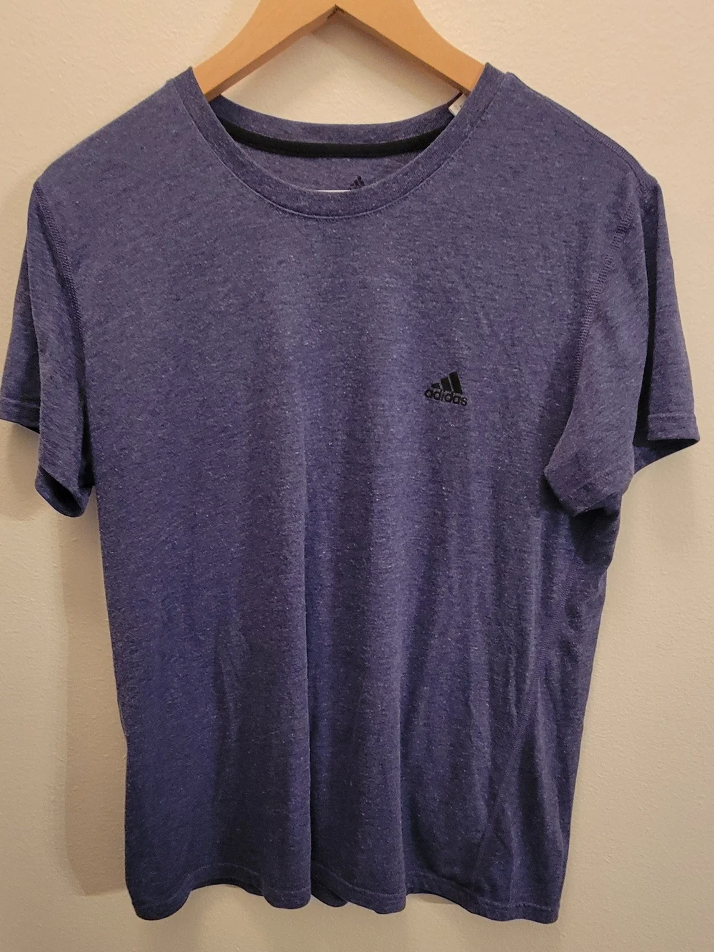 adidas Men’s Heather Blue Short Sleeve Athletic Tee - XL